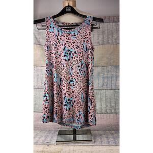 Logo Layers Small Maroon Animal Print Tank Top Shirt